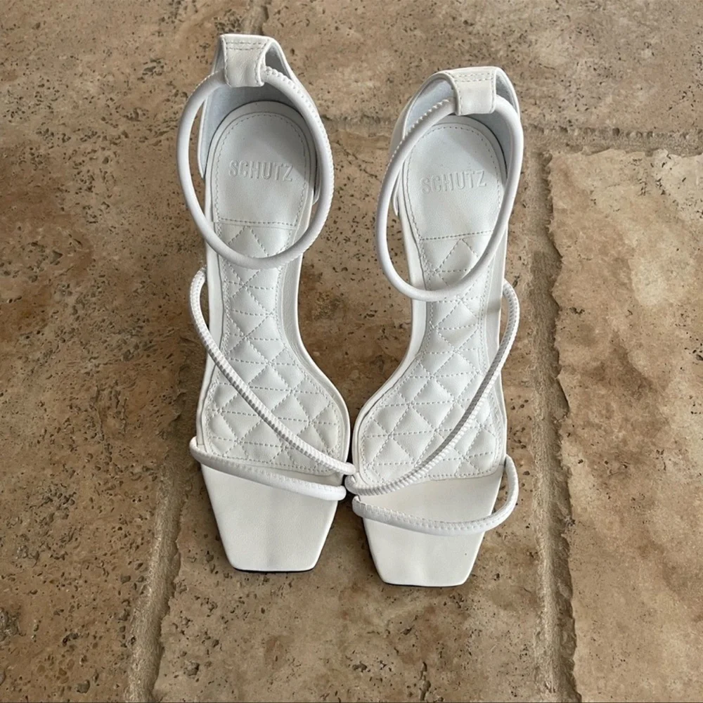 Schutz Gaiah Heel in White - Picture 4 of 7
